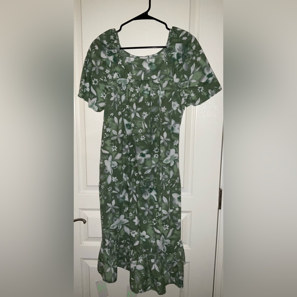 Floral Green Dress